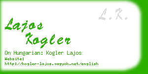 lajos kogler business card